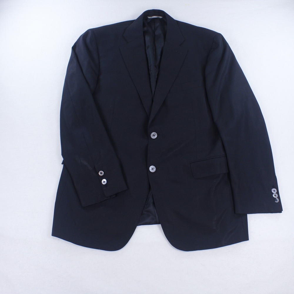 Canali Travel Water Resistant Blue Wool Blazer Suit Jacket Saks Fifth Avenue 42R